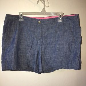 Never worn.  NWOT. Soft denim colored shorts